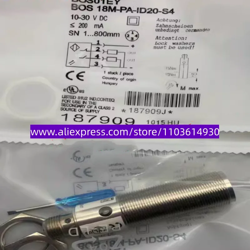 

New proximity switch BOS 18M-XT-LS10-S4 18M-PS-RE23-S4 18M-PS-LD20-S4 18M-X-RS20-S4 18M-PA-PR20-S4S