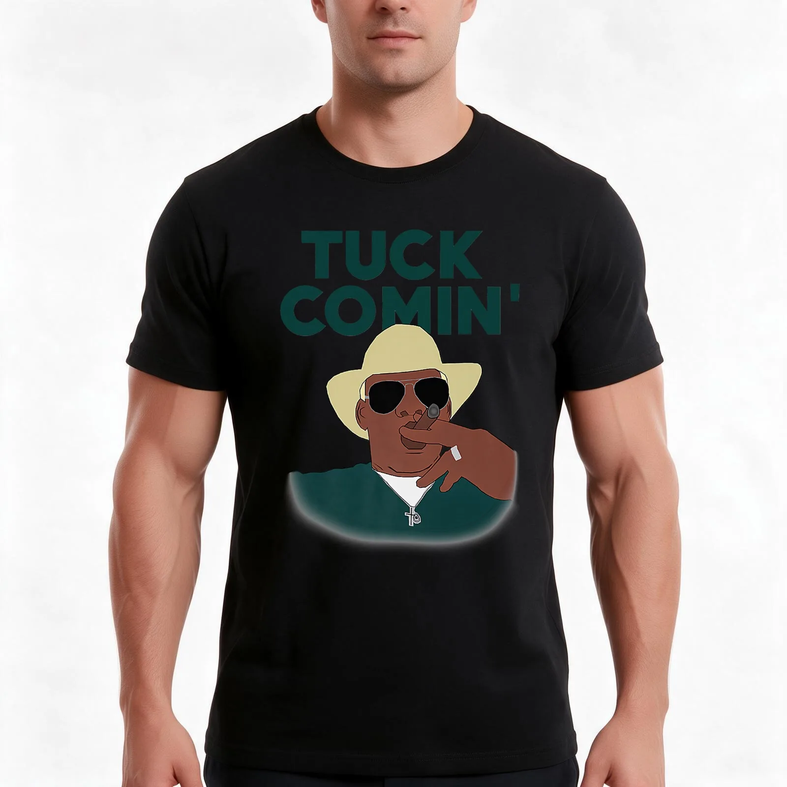 Tuck Comin T-Shirt, Summer Casual Cotton Tee, Oversized Streetwear Tops, Vintage Graphic Print, Loose Fit Short Sleeve