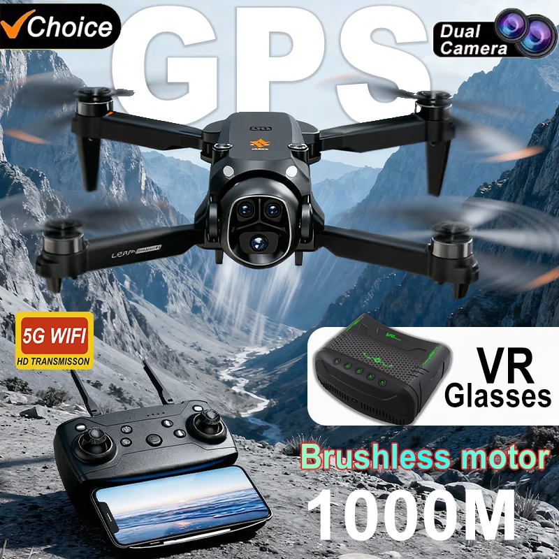 

2026 Новый дрон H21 VR FPV 8K HD Professional 90 ° ESC камера 5G WIFI GPS бесщеточный двигатель с оптическим потоком, квадрокоптер, подарки, игрушка