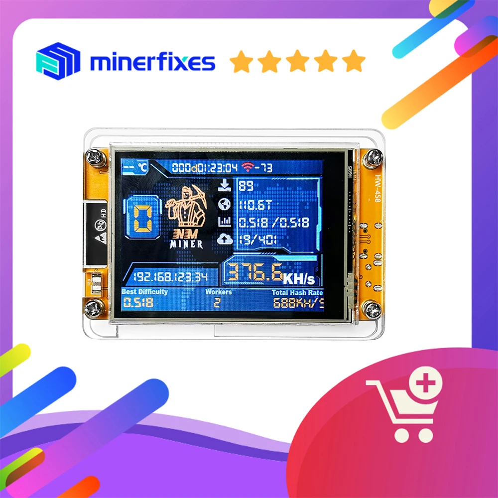 

Brand New nerdminer v3 2.8-inch BTC Solo Lottery Nerd miner Crypto miners Bitcoin Miner Solo Mining Machine