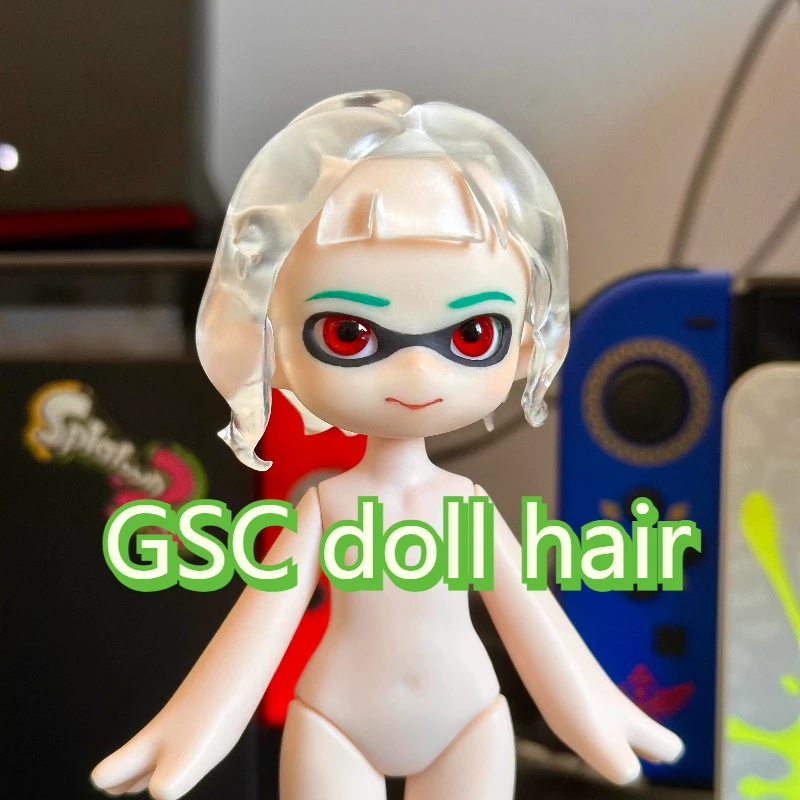 Gsc Ob11BJD muñeca Nendoroid calamar y calamar peinado en forma de muñeca Nendoroid Material de resina transparente DIY GSC pelo transparente
