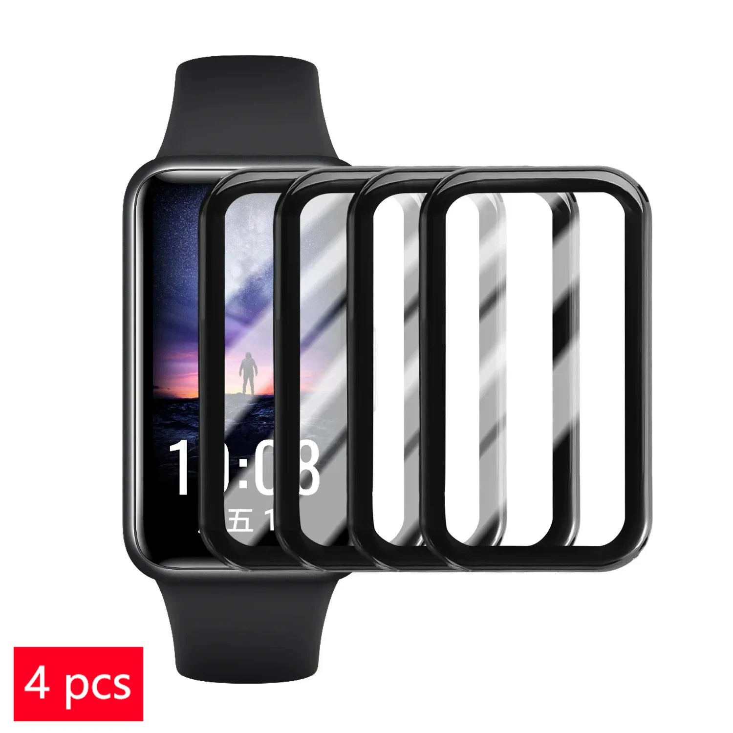 1-5PCS Screen Protector For Xiaomi Mi Band 9 8 Active Accessories Soft Curved Edge (Not Glass) For Xiaomi Redmi band 3 2 film