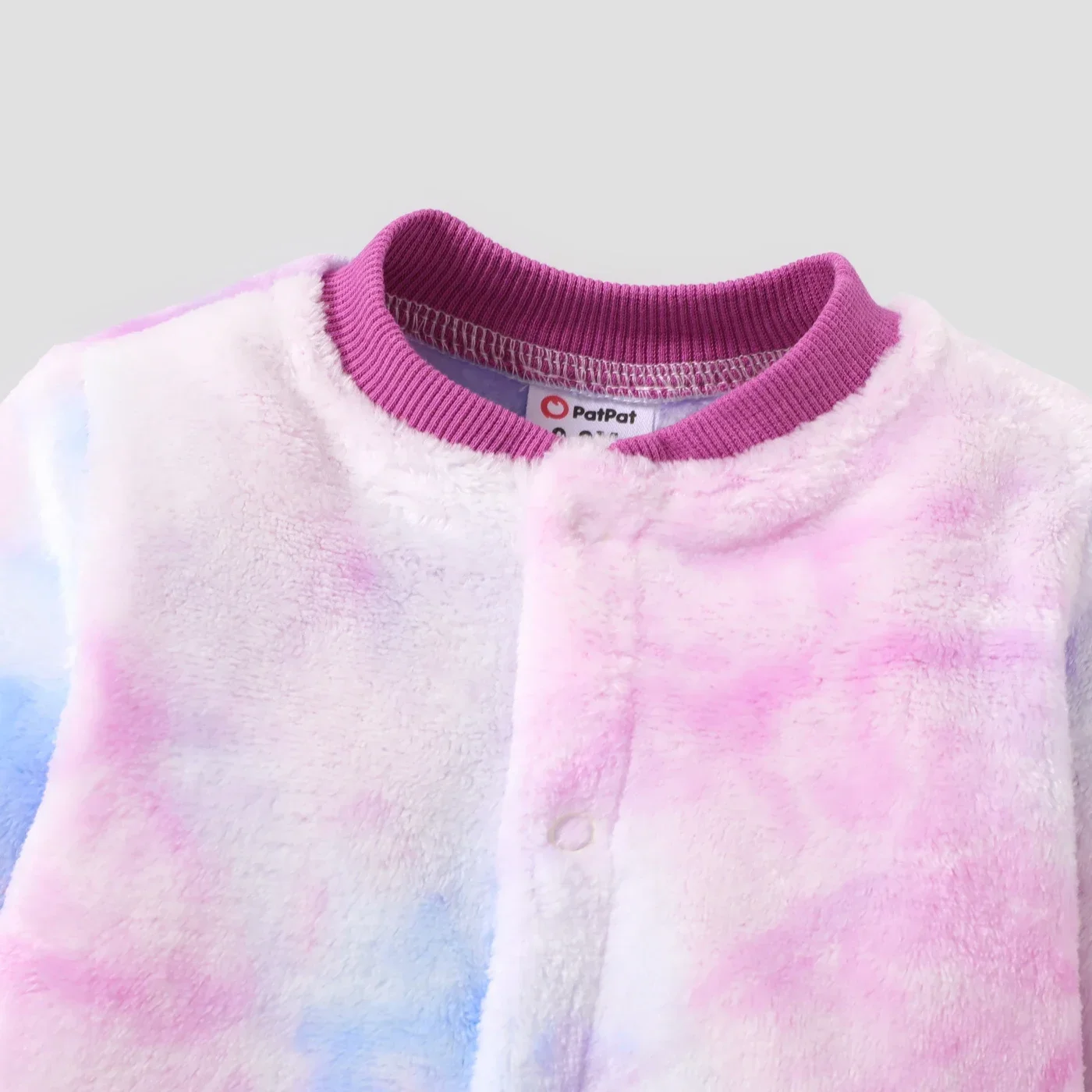 PatPat Baby Girl/Boy Tie-Dye Long Sleeve Jumpsuit Season Soft and Comfortable  Perfect for Outings and Daily Wear Basic Style