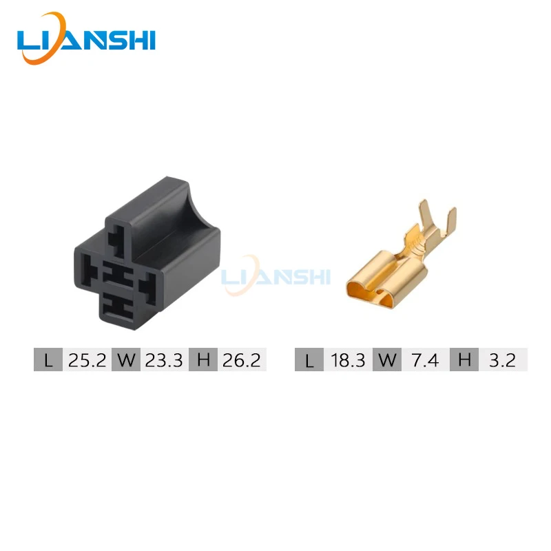 DJJ7051-6.3-21 Automotive 12V relay socket 6.3 Series Wiring harness plug 5p wiring harness plug-in with terminal - Detail 1