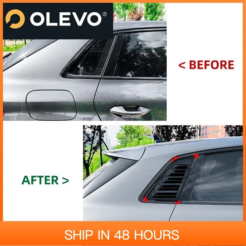 

New Car Rear Window Louver Cover Trim For Audi A3 S3 8Y Hatchback 2021+ Triangular Window Sticker Shutter Body Kits Car Accesso