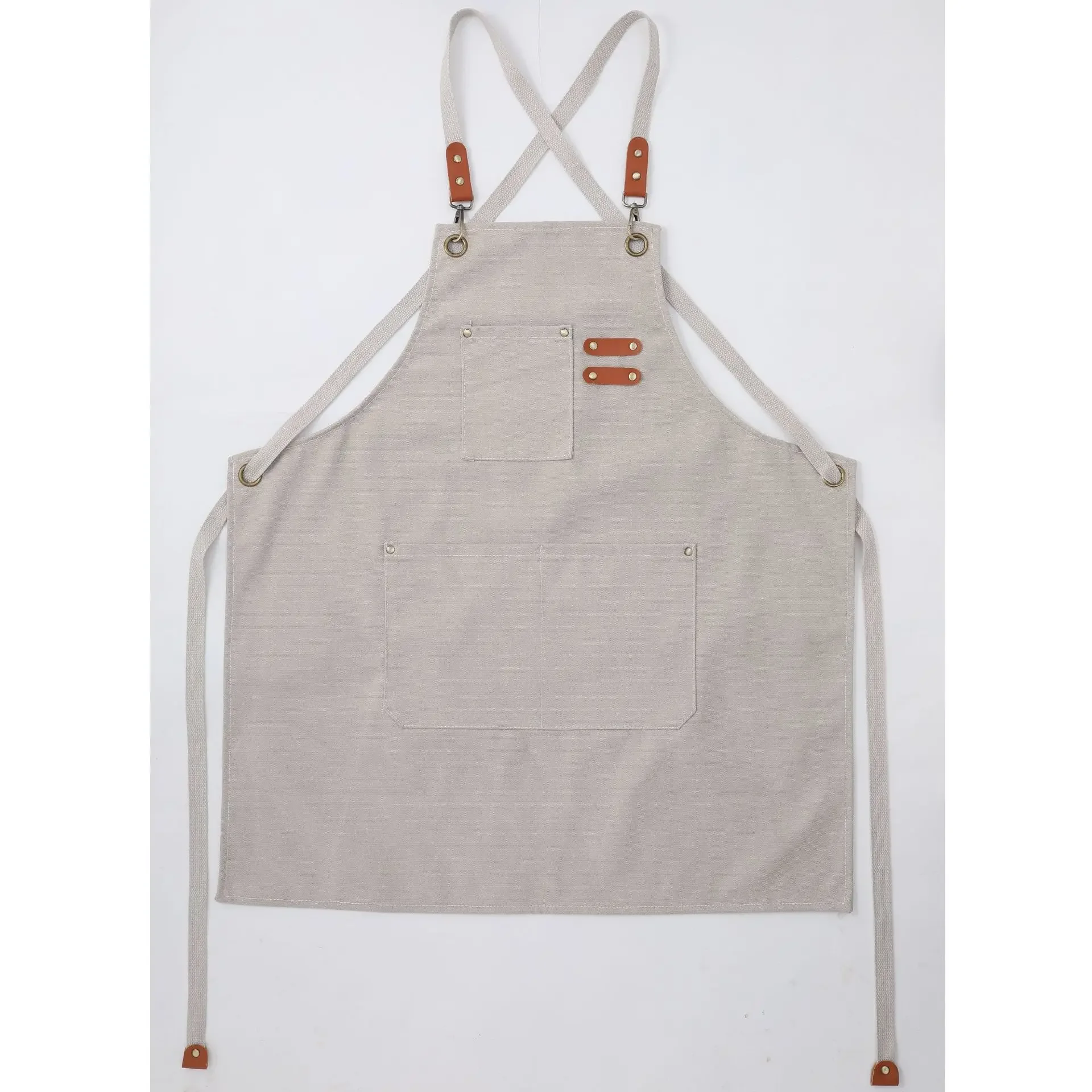 Thickened Children Canvas Apron Studio Waterproof Coffee Shop Apron Kitchen Cooking Apron Sleeveless Biking Bibs Pinafores