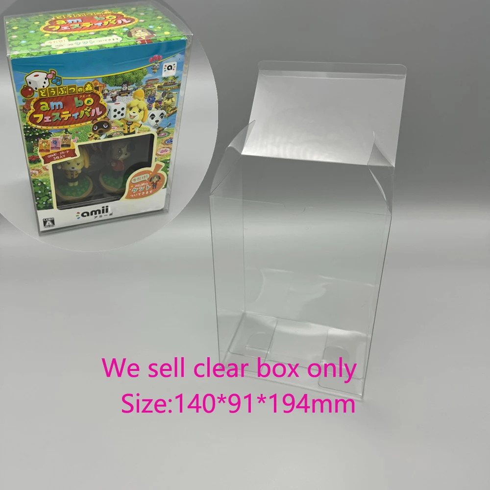 Clear PET cover  For wii u  animal forest  Bundled limited version game   collection Display  Storage box