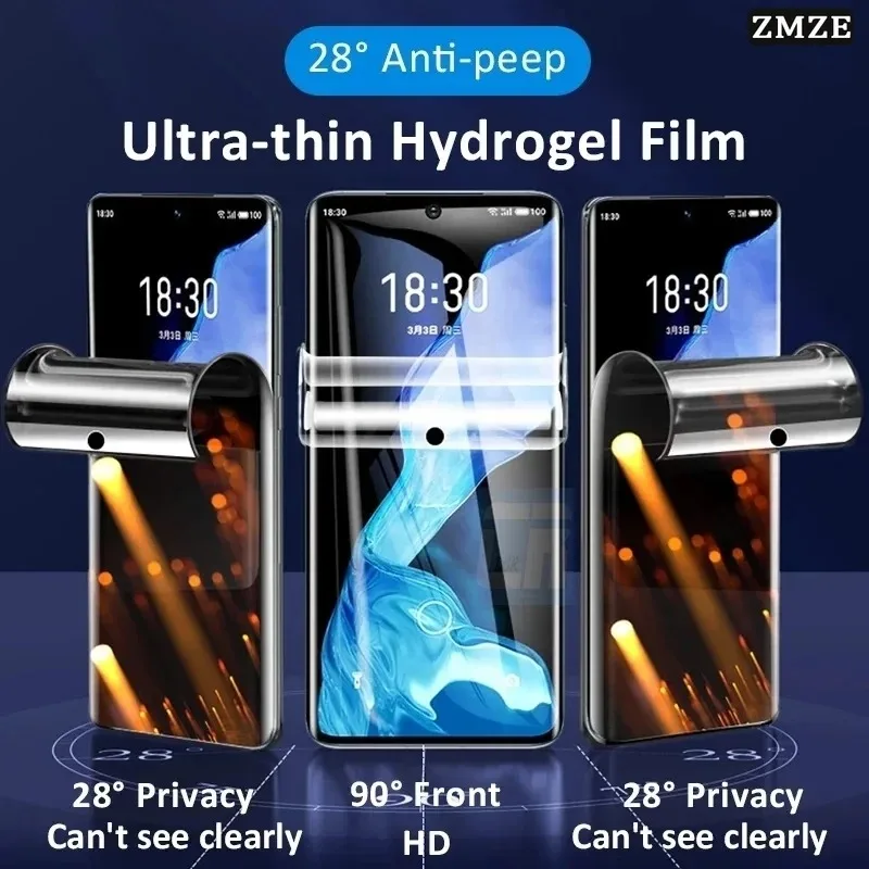 3 Stück Sichtschutz-Hydrogelfolie für Xiaomi Redmi Note 15 14 13 12 11Pro Plus 11S 10S Displayschutzfolie Anti-Fingerabdruck Anti-Spy-Film – Detail 4