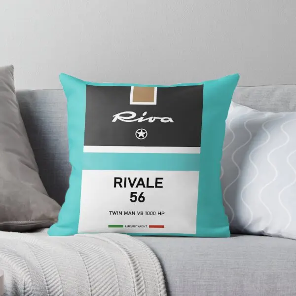 Riva Rivale 56 Aquarama Monaco Cannes Ya  Printing Throw Pillow Cover Hotel Square Comfort Wedding Pillows not include One Side