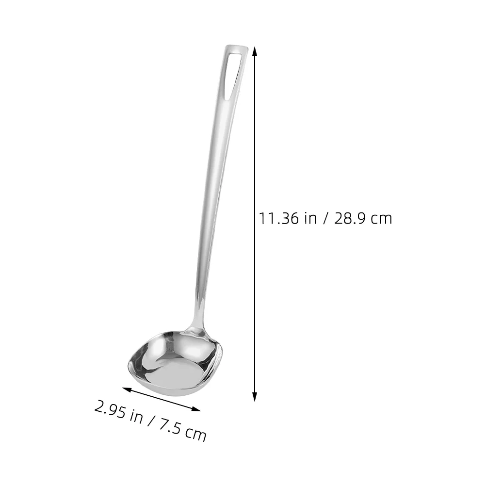 الفولاذ المقاوم للصدأ مربع مغرفة حساء المطبخ تخدم مصفاة الطبخ مرق صلصة فطيرة سلطة خلع الملابس أواني الفلفل الحار تعليب