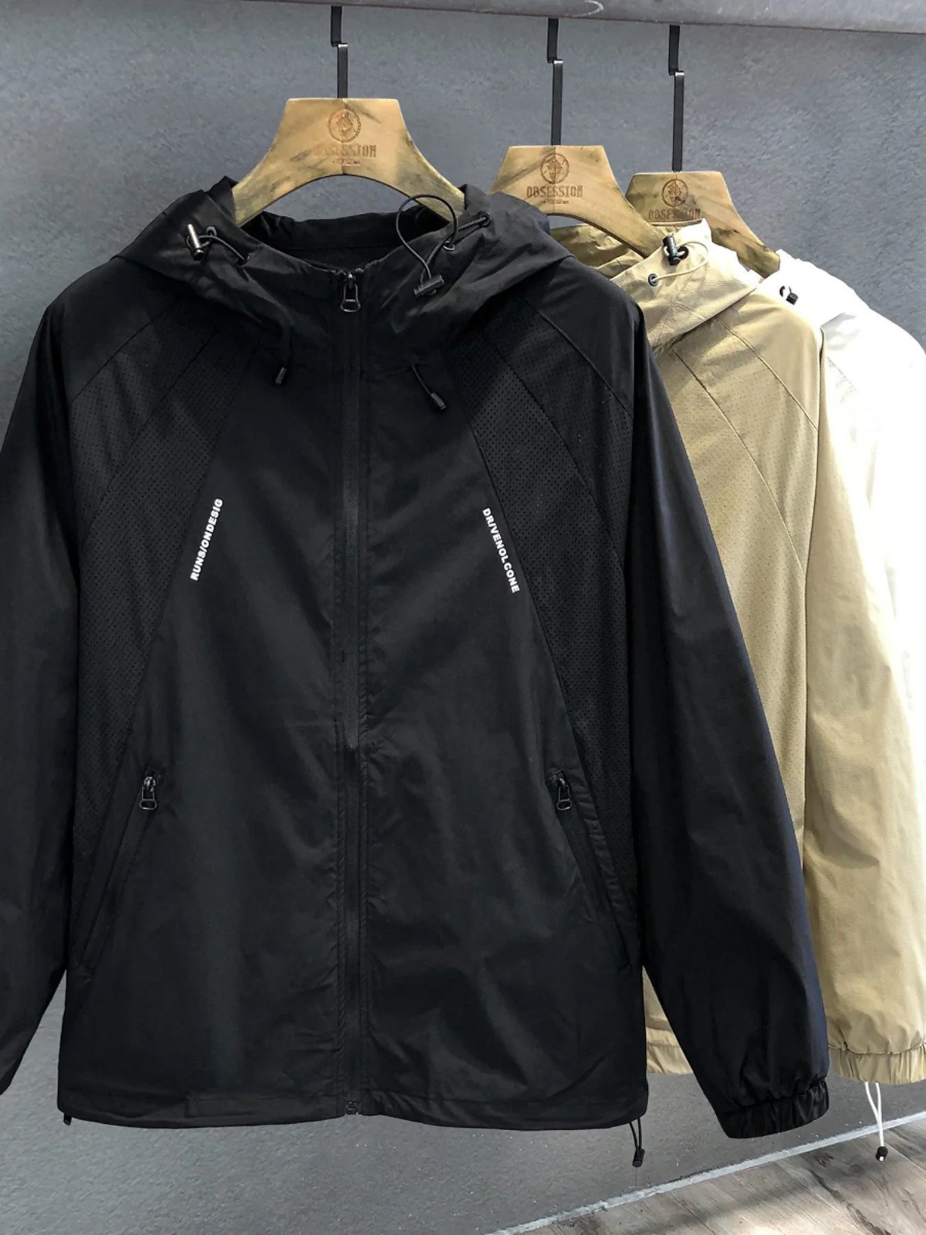 

2025 Summer New Men's Faion Personalized Print Sun Protection Jaet Outdoor Casual Sports Sunproof Clothing Thin Outerwear