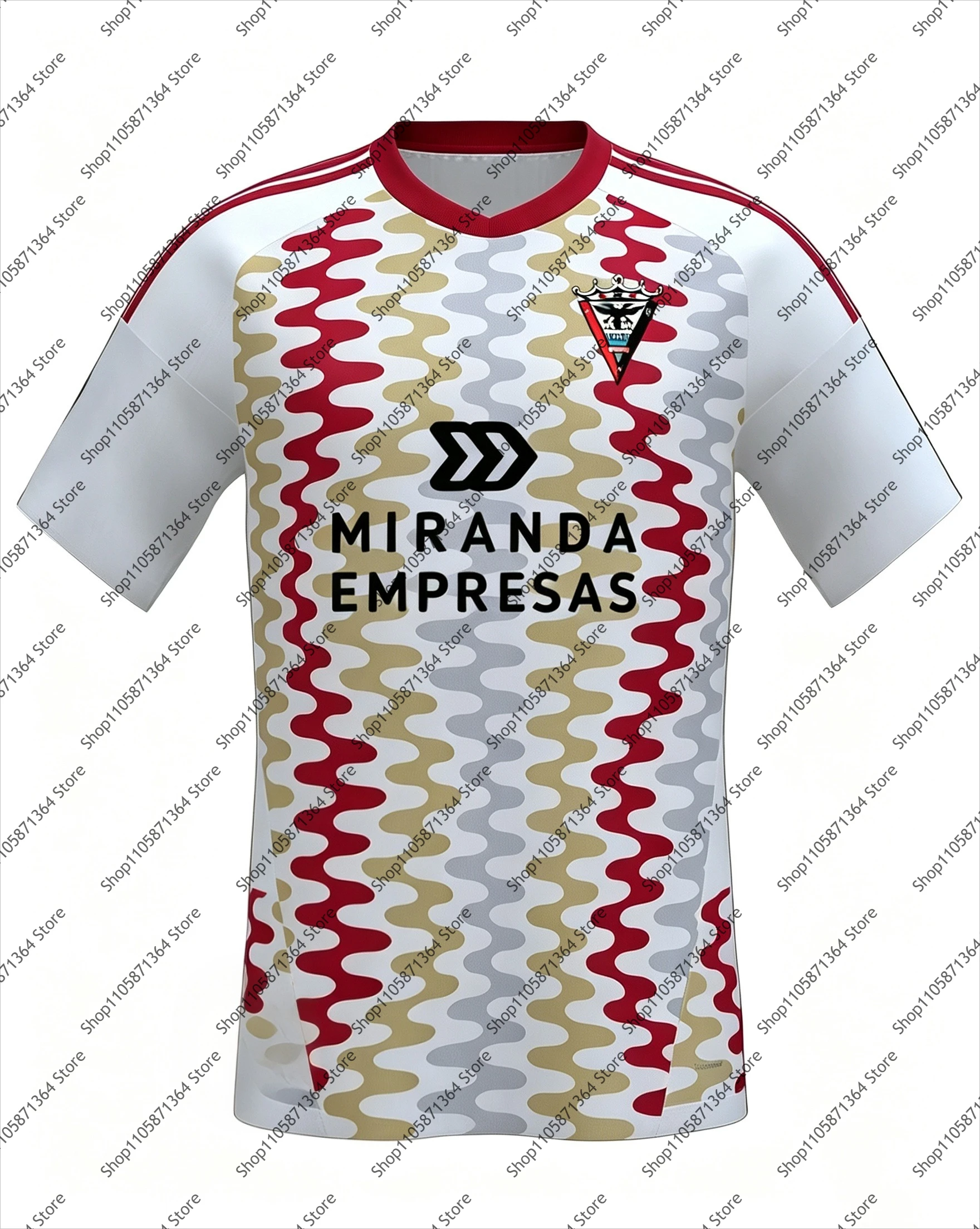 2026 Deportivo Mirandés 3D Printed Football Jersey Men's Summer Quick Drying Short Sleeved T-shirt Family Matching Clothing