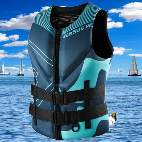 Colete salva-vidas para esportes aquáticos adultos, natação, surf, jangada, caiaque, pesca, jet ski, colete salva-vidas superflutuante, neoprene, salva-vidas, salva-vidas