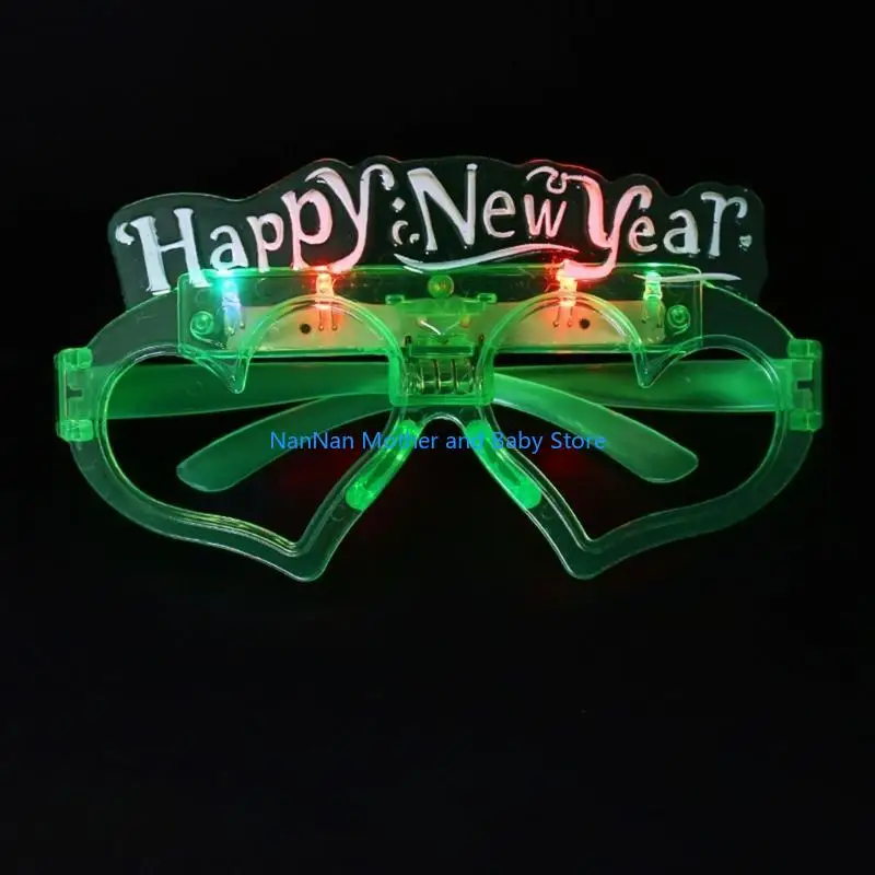 LED New Year Glasses Carnival Crannival Classes Propography Propin for البالغين المراهقين
