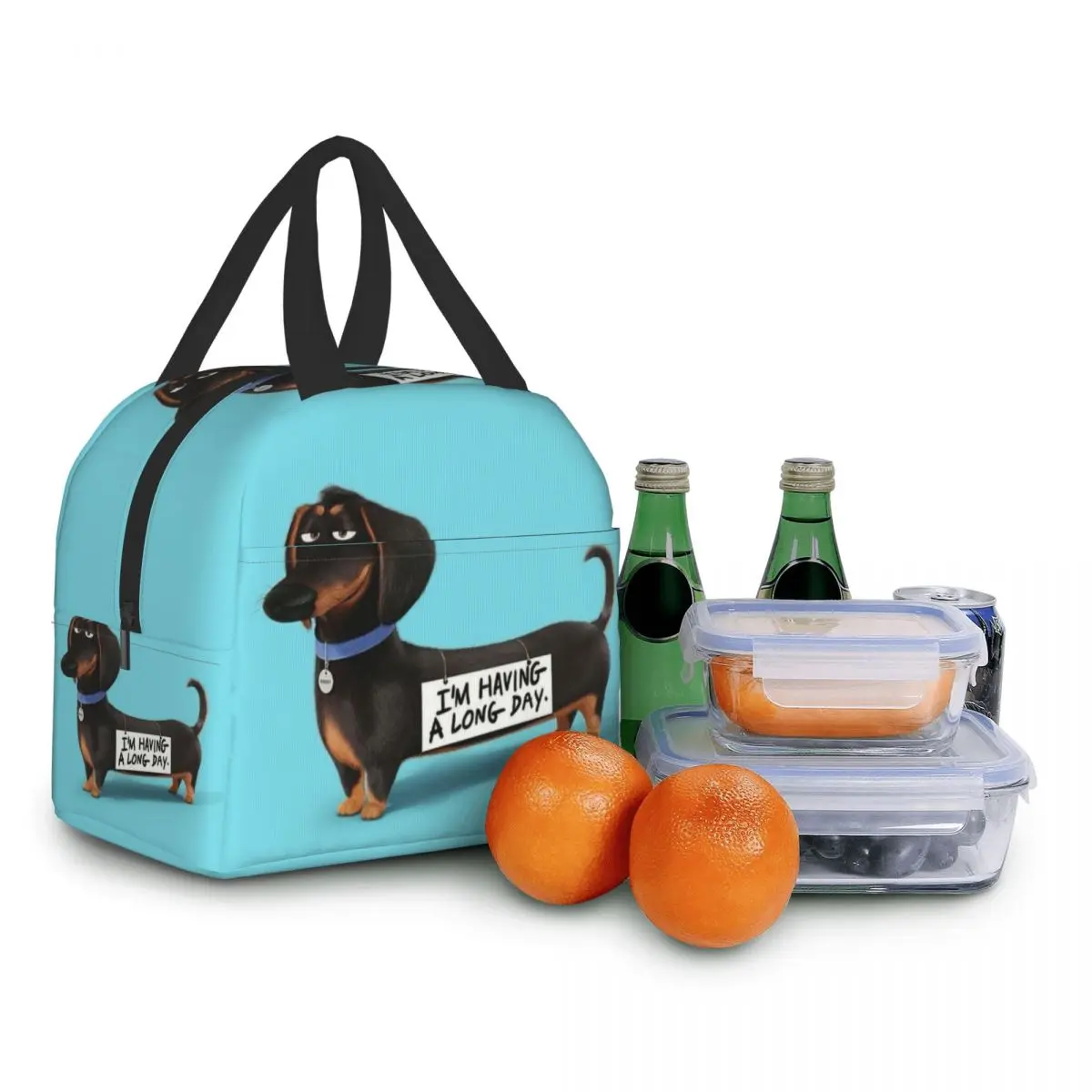 Dachshund Thermal Insulated Lunch Bags Women Wiener Badger Sausage Dog Resuable Lunch Container for Outdoor Picnic Food Box