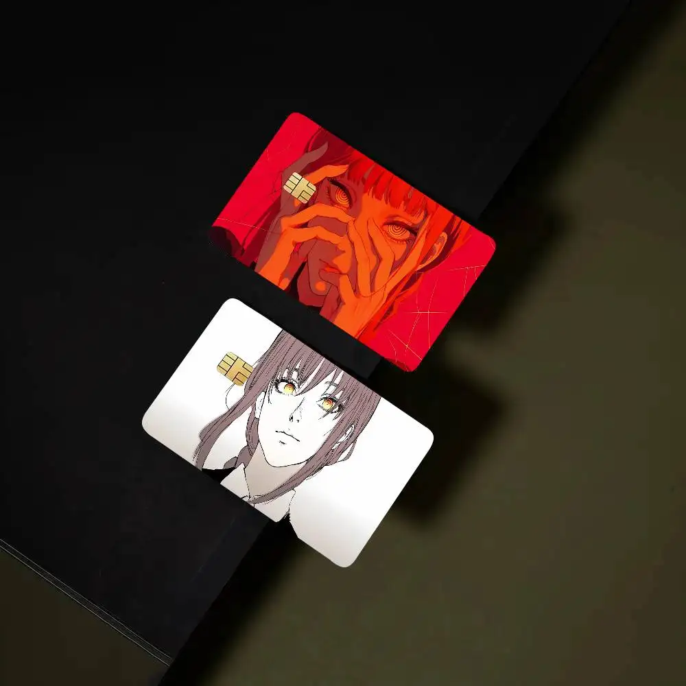 Makima Manga Chainsaw Man Art Print Credit Card Skin Waterproof PVC Bank Card Decal
