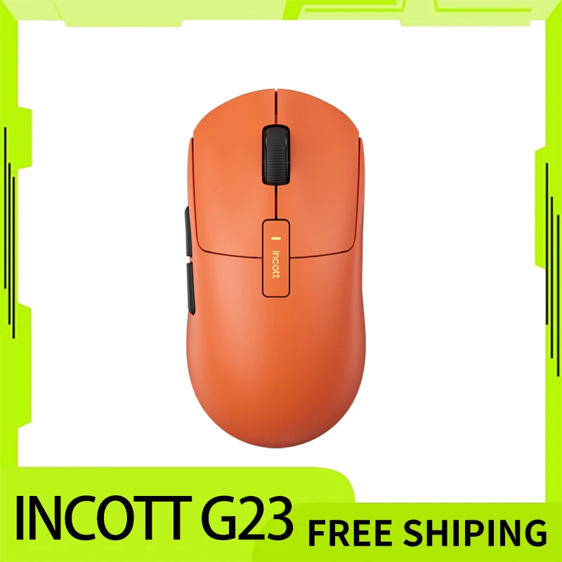 Incott G23 Pro เมาส์ไร้สาย8K Hot Swap สองโหมดชาร์จเร็วเซ็นเซอร์ Paw3950เมาส์สำหรับเล่นเกมส์อุปกรณ์เสริมสำหรับนักเล่นเกม PC ของขวัญ