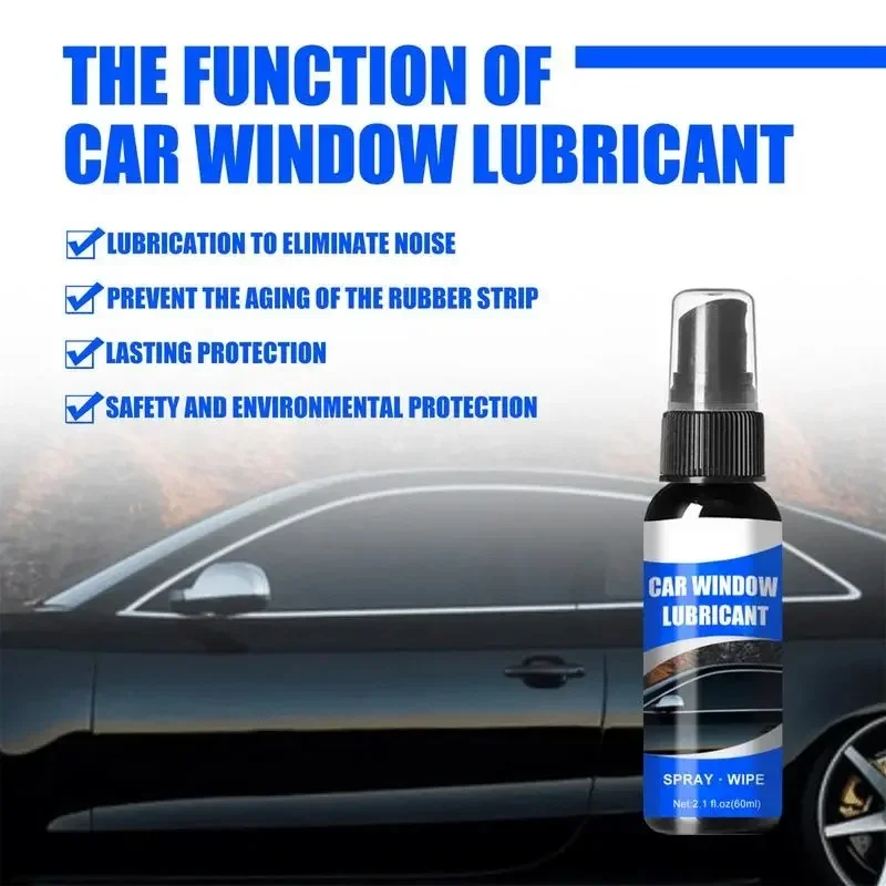 Auto Smeermiddel Raam Door Rubberen Strip Verzachtende Spray Anti-Roest Elimineert Lawaai Onderhoud Venster Smeermiddel 60Ml