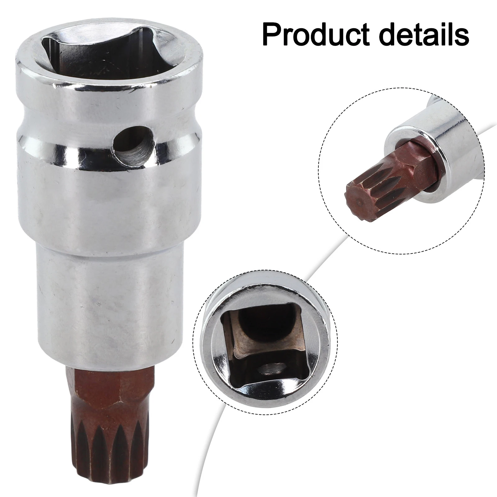 

55mm 12-Angle Screwdriver Socket Plum Blossom Type 1/2 Electric Wrench Socket Bit Four Square Pressure Batch Hand Tool