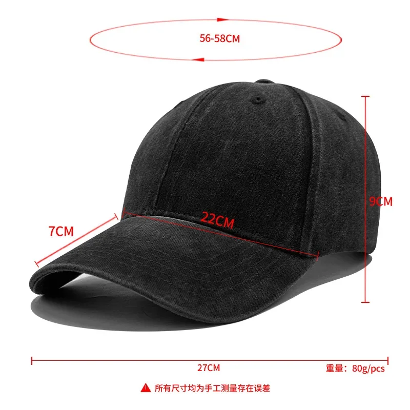 Vintage Baseball Caps Women Men Cotton Distress Denim Color Sunproof Hats Adult Unisex Breathable Fishing Caps Accessories