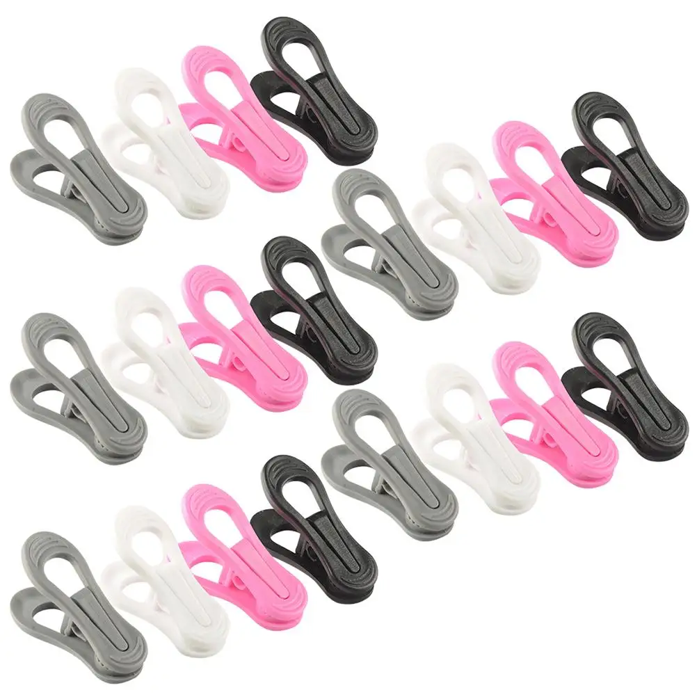 

20 Pcs Plastic Clothes Clips Rust Resistant Grip Firmly Quilt Duvet Cover Clothes Travel Dry Storage Household