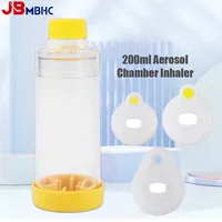 Nebulizer Asthma Inhaler Cup Steam Inhaler Spray Cups Nebulizer Spacer Inhalation Medicine Bottle Mask for Adult Kids 200ml