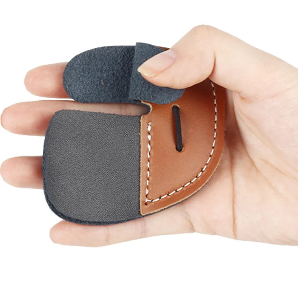 

Brand New Finger Guard 17.3g 7.5*7cm Brown Easy To Take And Wear Leather Material Long-term Wearing Reduce Pain