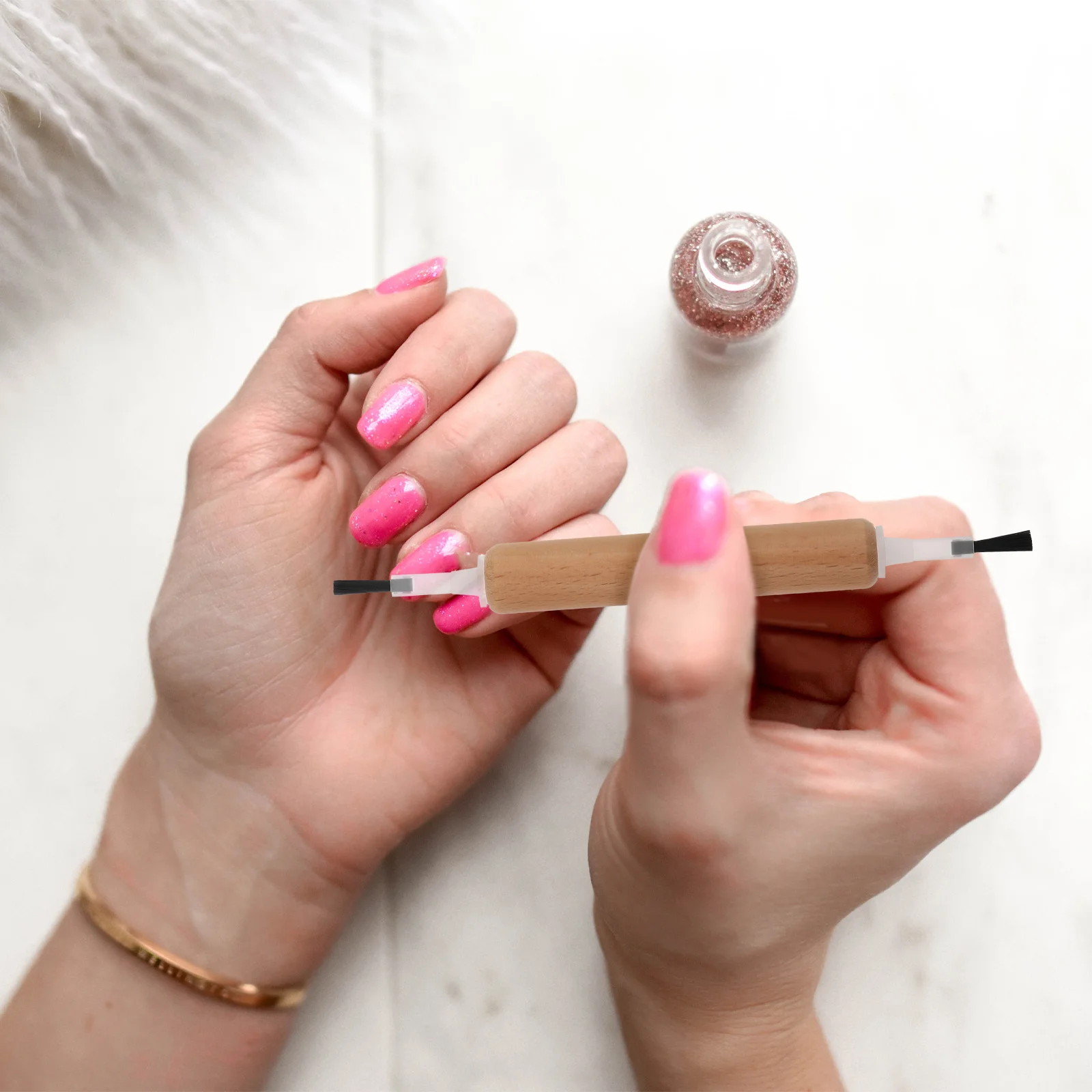 

Nail Liner Kit Dual Head Detachable Brush Replacement For Professional Nail Art Gel Polish Painting Extension Tools