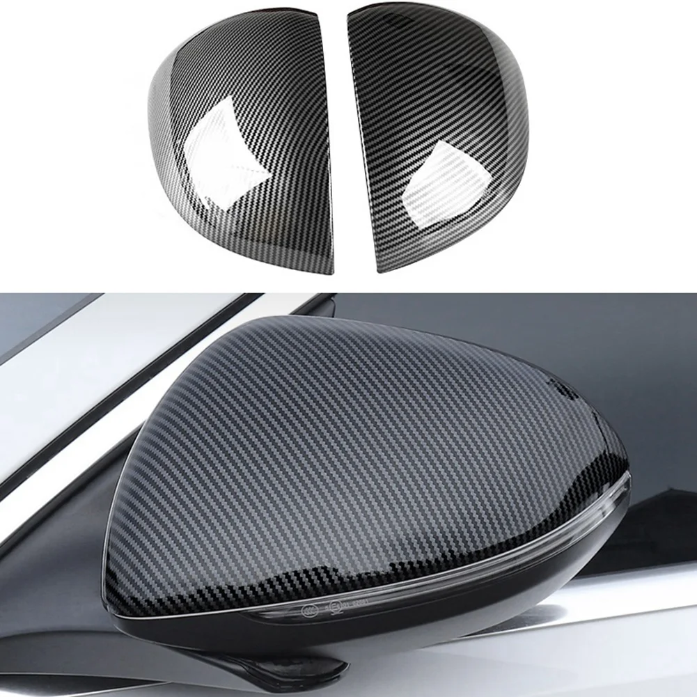 For Mercedes Benz C Class W206 C200 2022 Carbon Fiber Car Side Door Rearview Mirror Frame Cover Trim Sticker Accessories