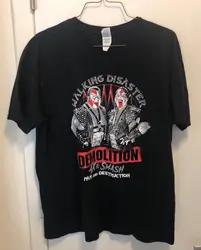 Demolition Ax Smash T Shirt Adult Extra Large Walking Disaster WWF Wrestling