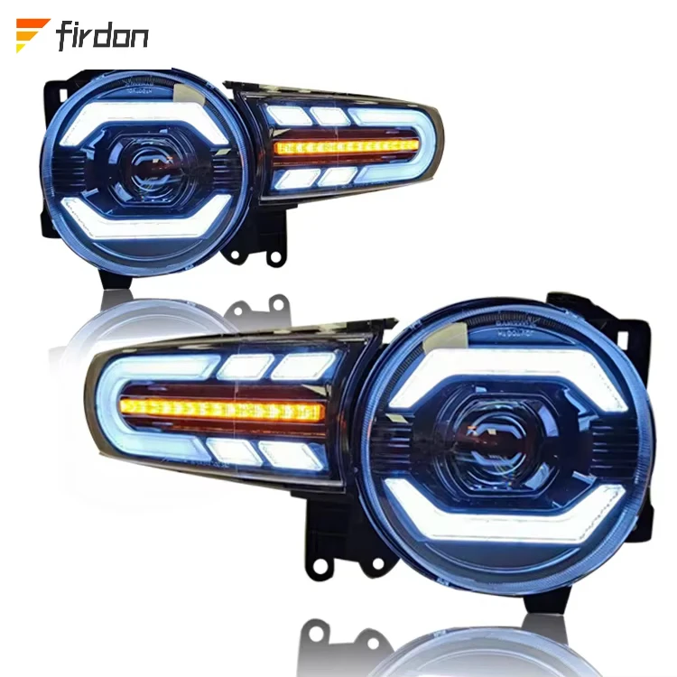 

HOSI factory price Auto Parts modified car accessories Smoked Led headLamp Lights For toyota Fj Cruiser 2007 - 2017