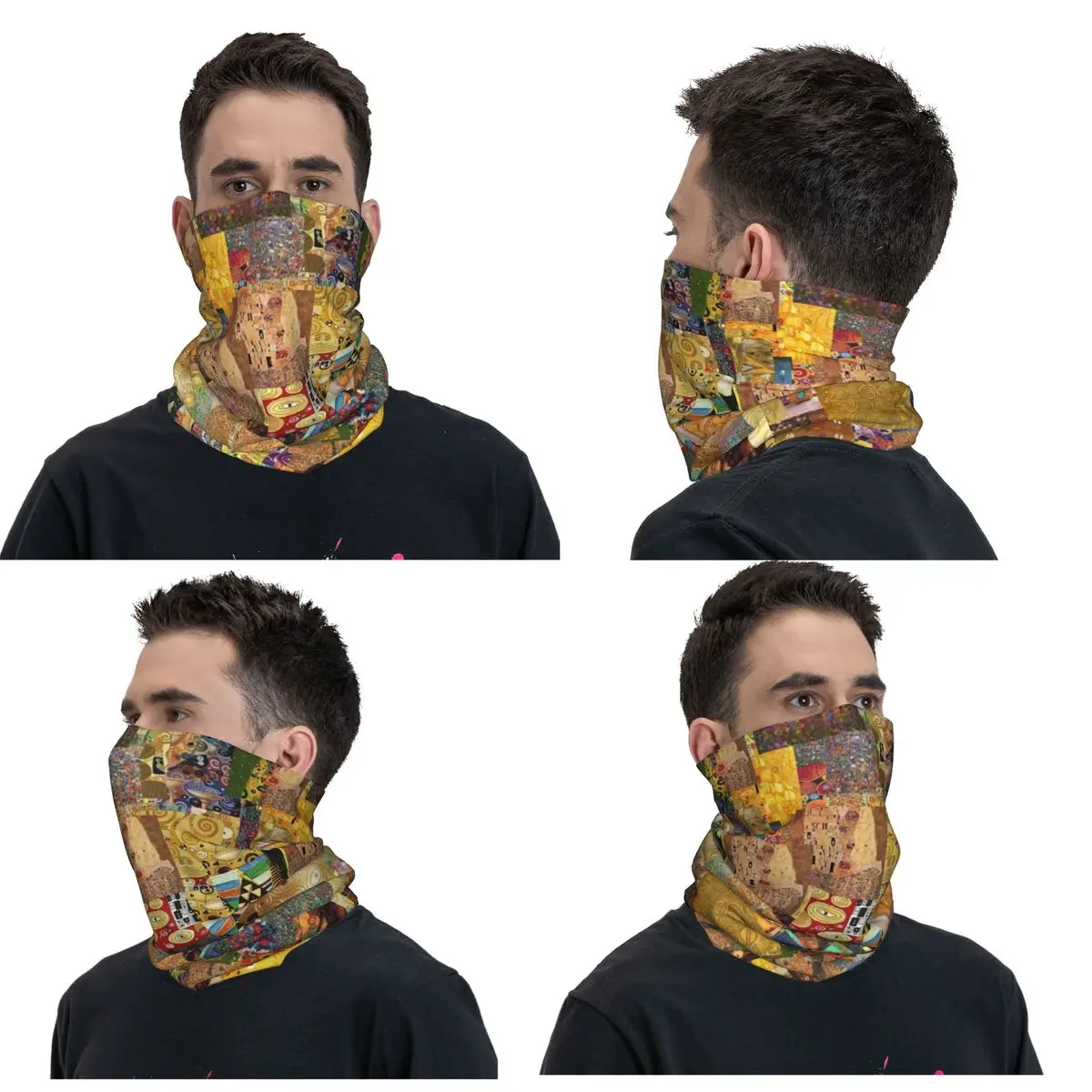 Gustav Klimt Bandana Neck Cover Printed Wrap Scarf Warm Cycling Scarf Outdoor Sports For Men Women Adult Breathable