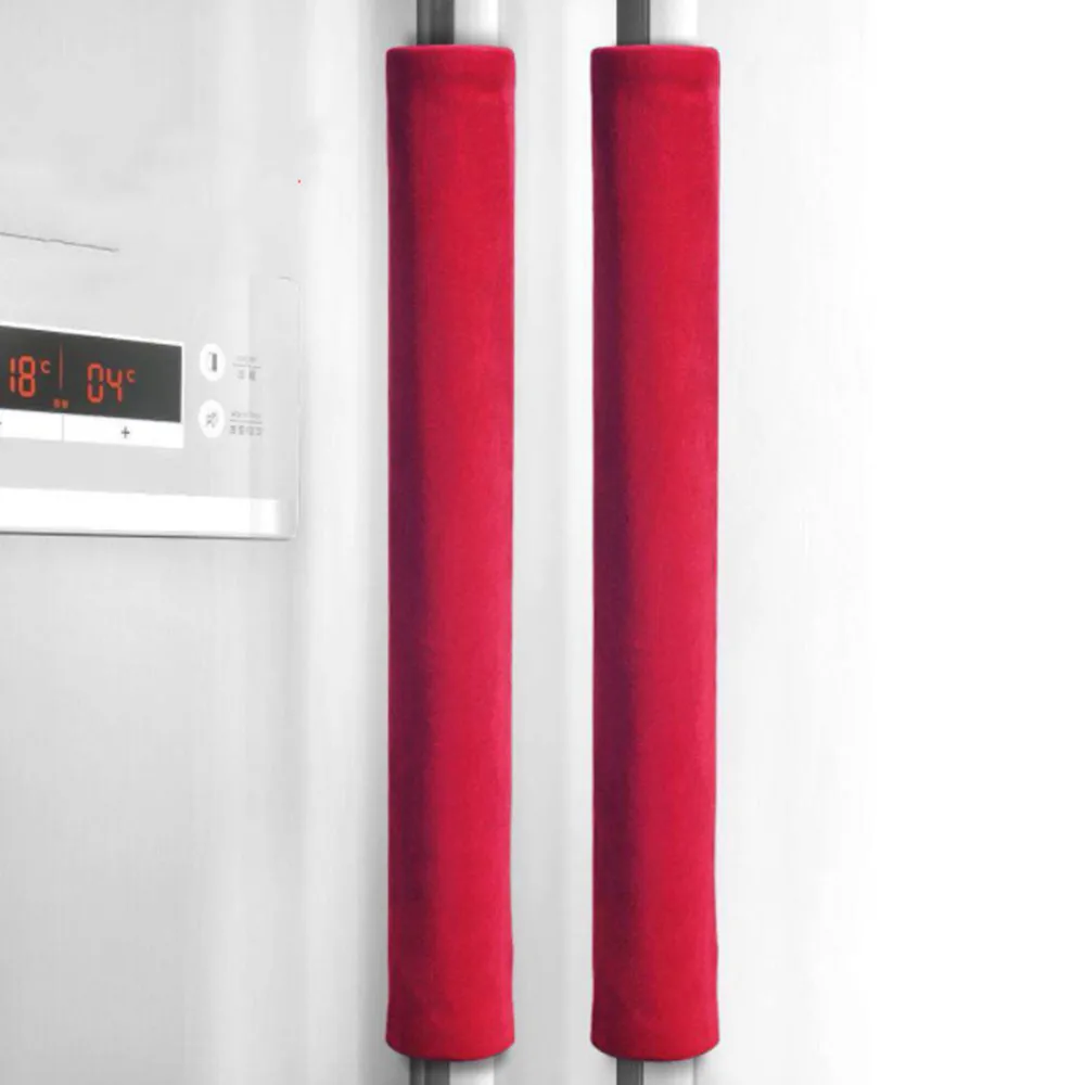 2 قطعة غطاء مقبض باب الثلاجة أجهزة المطبخ ديكور الثلاجة مقبض الفرن المضادة للانزلاق مقبض الباب حامي