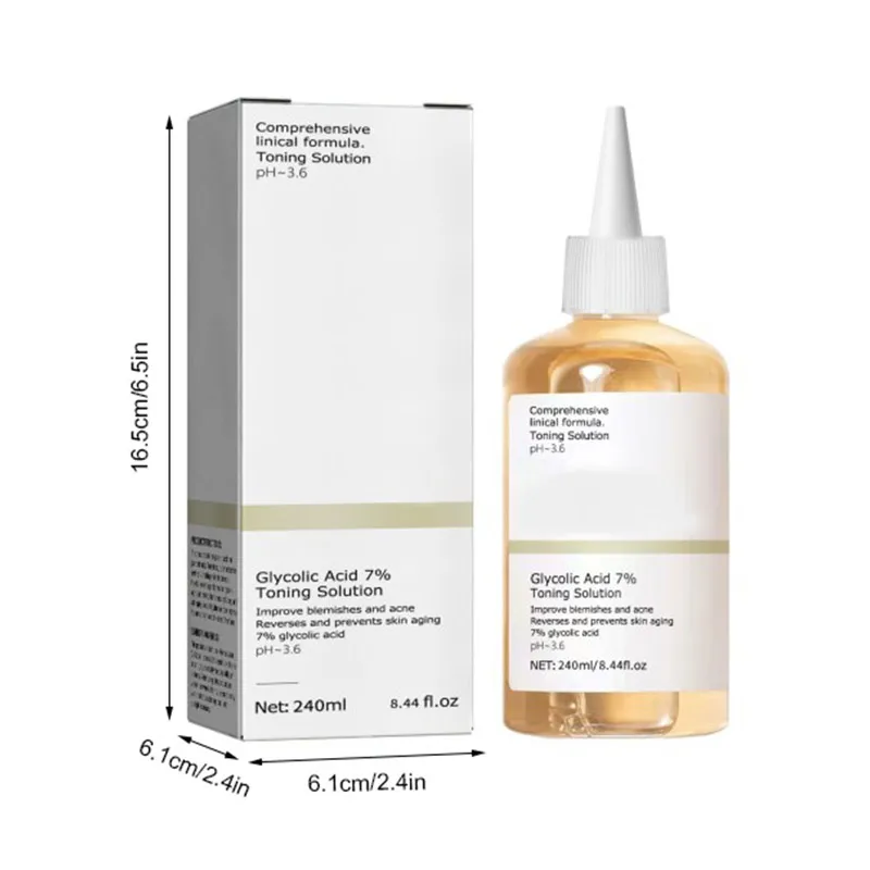 100ml Glycolic Acid 7% Toning Solution To Remove Acne And Moisturize Skin Rejuvenating Lotion