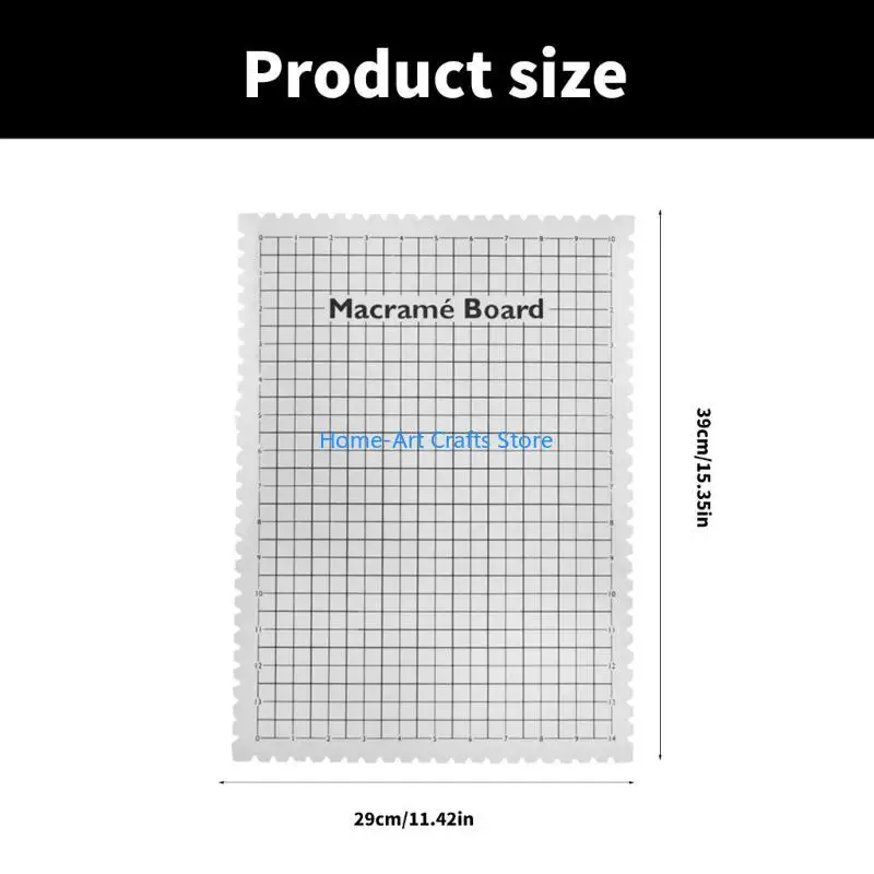 Y3NA Large Macrames Board Grids Board 39x29x5cm for Braiding Cording Bracelet Creating Macrames and Knotting Creation view 6