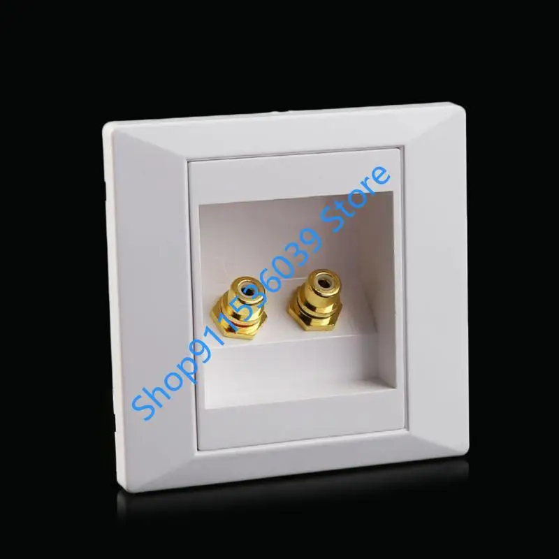 1 шт., 2-полосный медный сердечник, RCA-терминал, настенная панель, входная пластина, розетка для корпуса фонокорда, аудиоадаптер