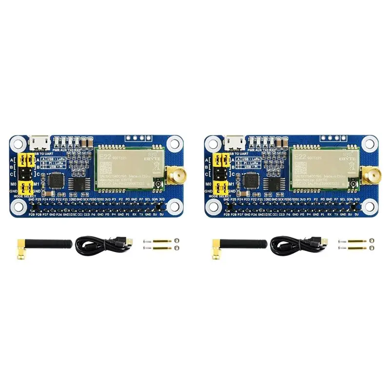 QWE-2X SX1262 Lora HAT For Raspberry Pi Series Boards 915M Frequency Band Communication Module Support Data Transmission