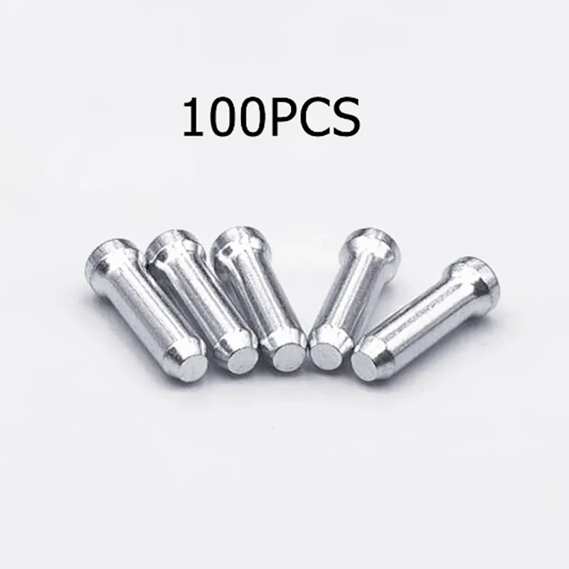 100pcs Bicycle Brake Shifter Cable Tips Aluminum Brake Line Derailleur Shift Inner Wire End Caps Tips Crimps MTB Bike Accessorie