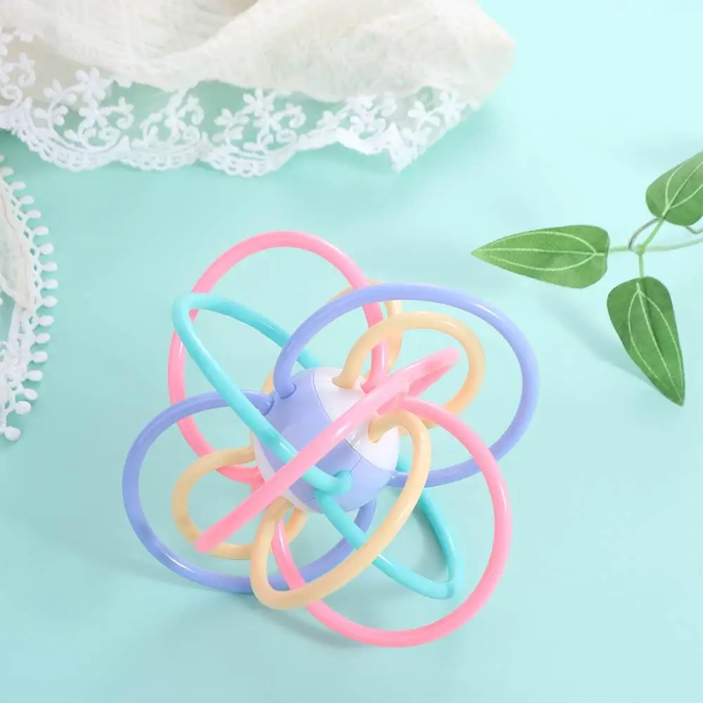 Juguete educativo de silicona para desarrollar la dentición, mordedor y sonajero suave, juguete mordible de calidad alimentaria, pelota de mano para bebé, juguetes para recién nacidos