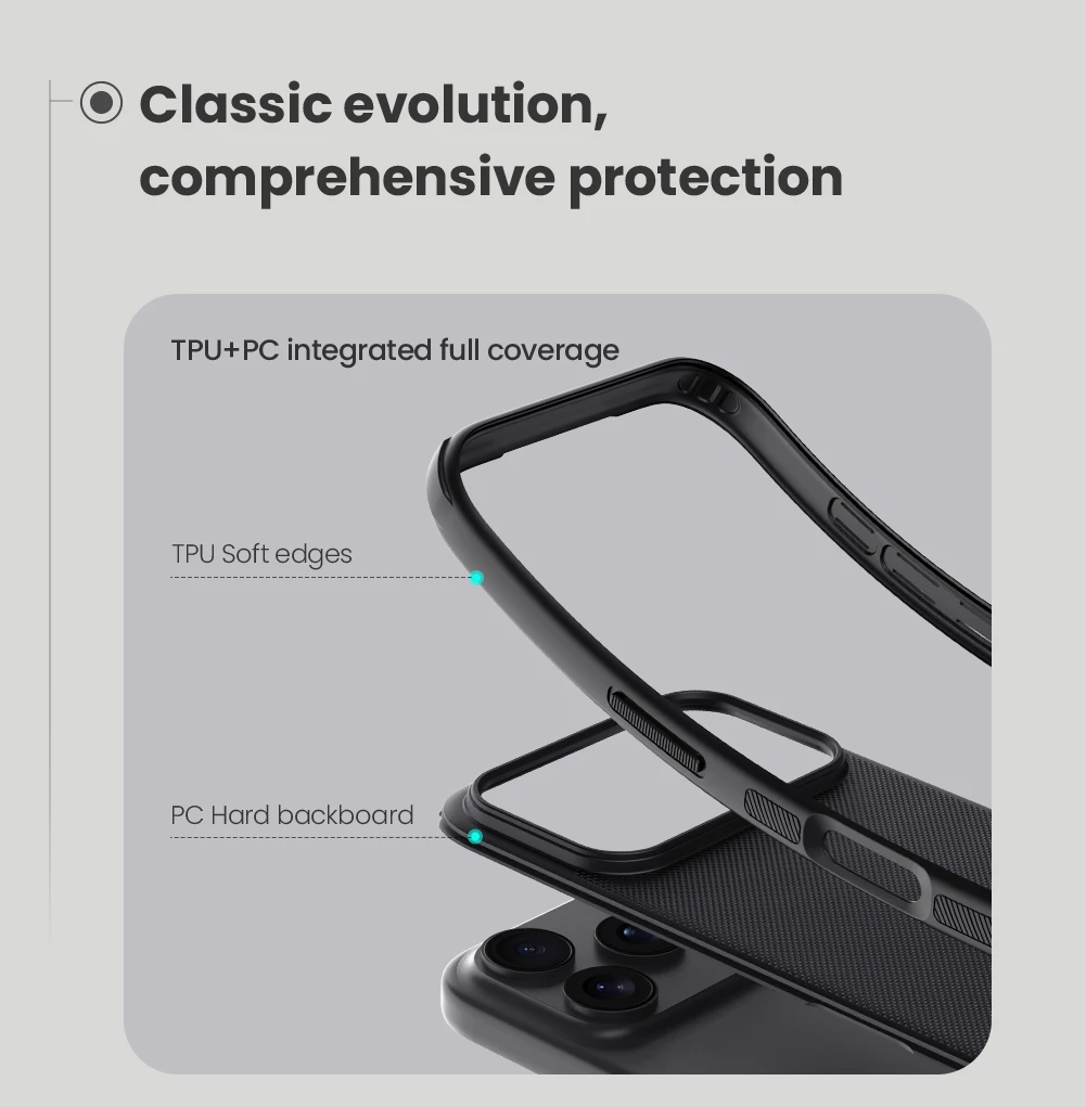 Nillkin لهاتف iPhone 17 Pro Max 17 Air 17Pro Frosted Shield Pro حافظة PC + وسائد هوائية من البولي يوريثان غطاء هاتف مضاد للصدمات ومضاد للخدش