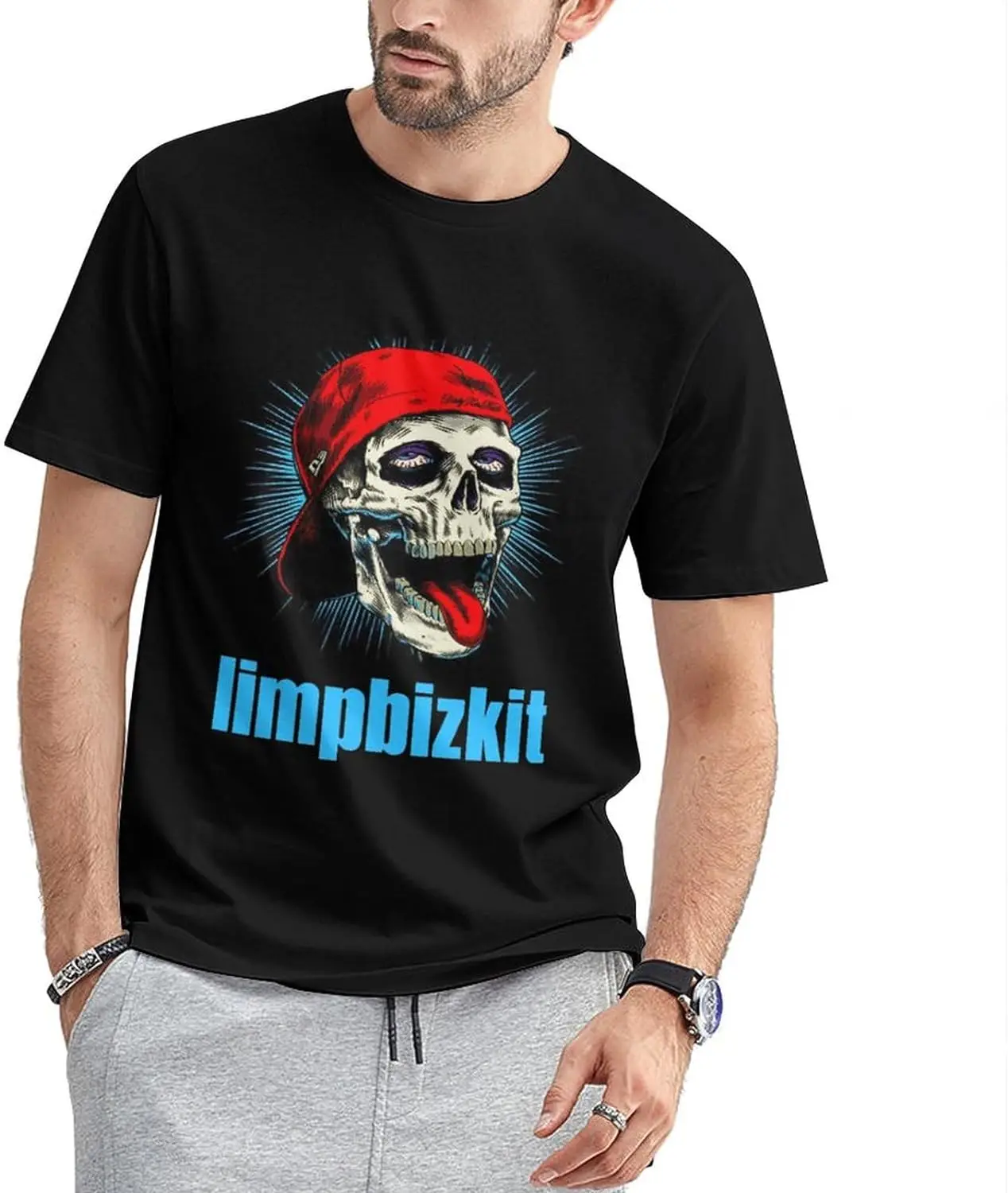 

Футболка Limp Music Bizkit Мужская, модная повседневная Уличная одежда в стиле хип-хоп, с коротким рукавом, с круглым вырезом, в винтажном стиле, для подростков