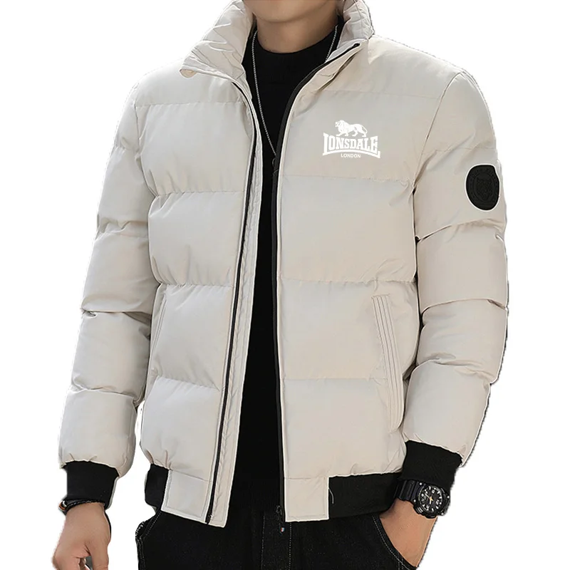 Hot selling winter brand sports, leisure, fashion, warm and windproof zipper stand collar, thickened jacket, men\'s jacket