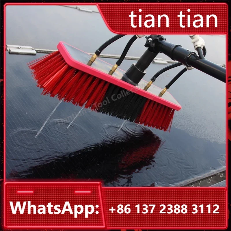 30 FT Window Cleaning Pole Water Fed Brush Kit, 9 Meters Telescopic Extendable Water Fed Pole Solar Panel Washing Tool
