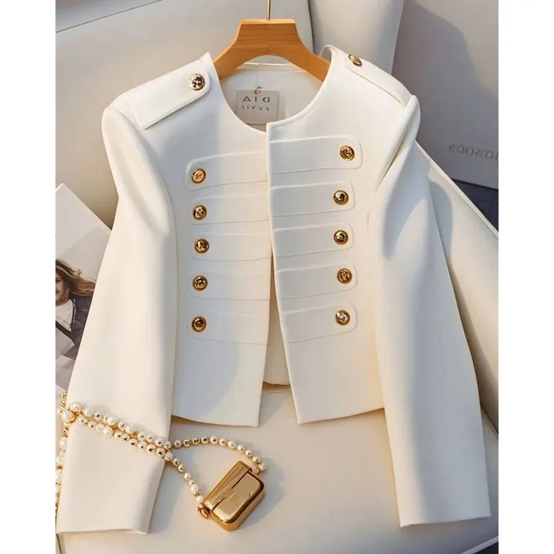 

Korean 2025 Autumn Fashion Women's Jackets All-match New Long Sleeve Loose Temperament Top Lady Ladies Short Coat Outerwear
