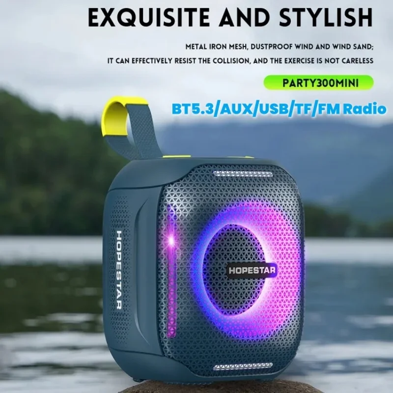 HOPESTAR IPX5 Waterproof Riding Speaker FM Portable Subwoofer Wireless Caixa De Som Bluetooth Speaker Stereo Camping Sound Box