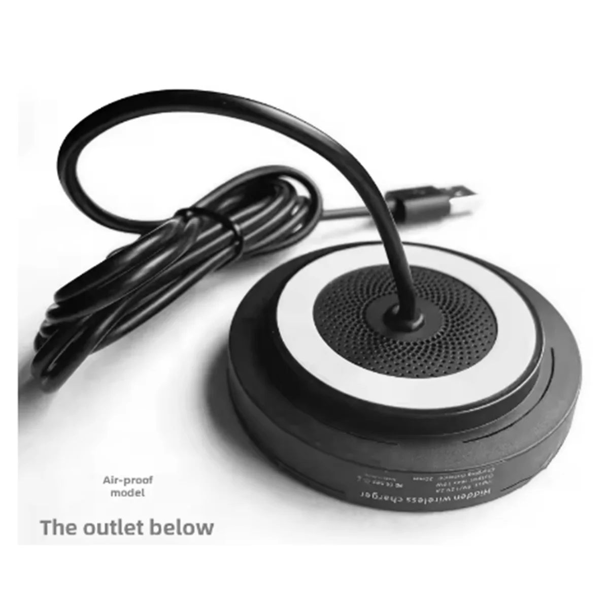 ABJZ شاحن لاسلكي لمسافات طويلة أثاث عالمي تحت الطاولة مساحة مخفية شحن ملحقات إلكترونية للدراجات النارية