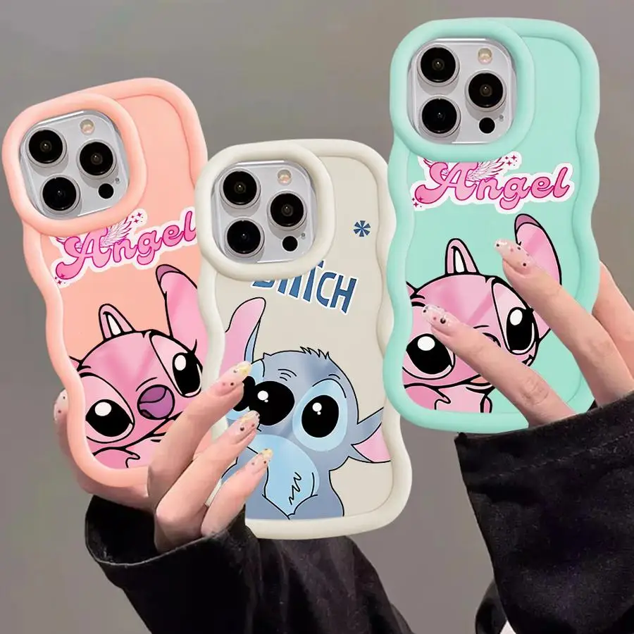 Disney Stitch Angle Lover Phone Phone Case for Xiaomi Redmi Note 11s 10 Pro 9s 9 8 12S 11 Pro Plus 10s 13 12 Pro 10 Soft Cover