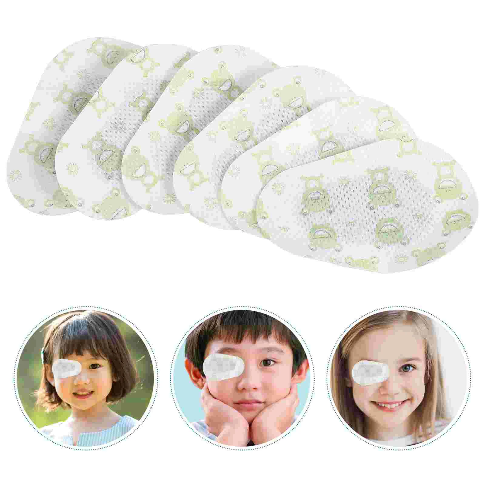 30 Pcs Children's Patches Eyepatch for Lazy Breathable Animal Kids Non-woven Fabric