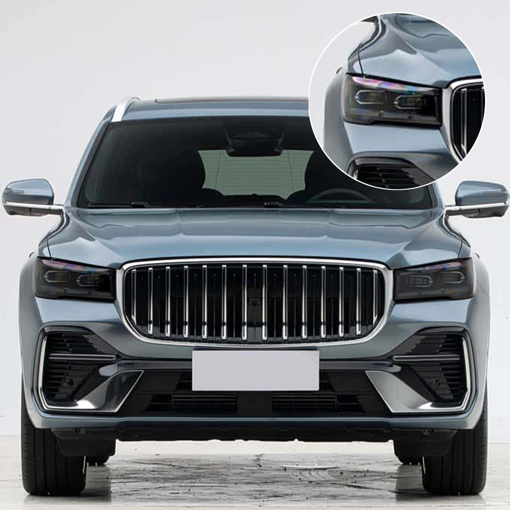 Custom Fit For Geely Monjaro 2023-2026 High-Gloss Smoke Black Headlight Protective Film TPU PPF Pre Cut Anti-Scratch Vinyl Wrap view 4