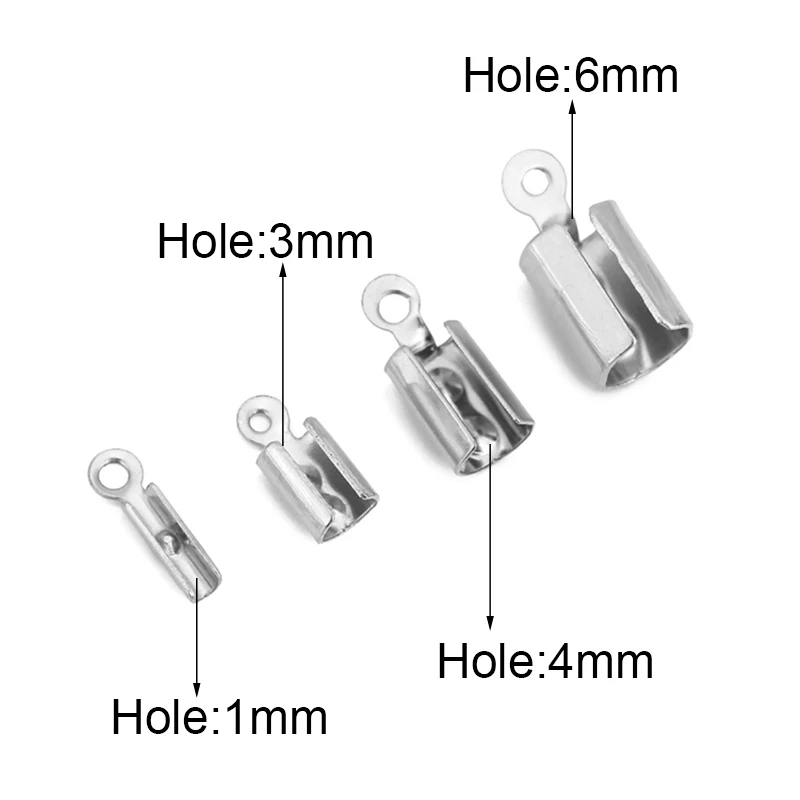 30pcs Never Fade PVD Stainless Steel Clasps Fit 1 3 4 5 6 mm Leather Cord Bracelet Connectors Hooks For Necklace Jewelry Making
